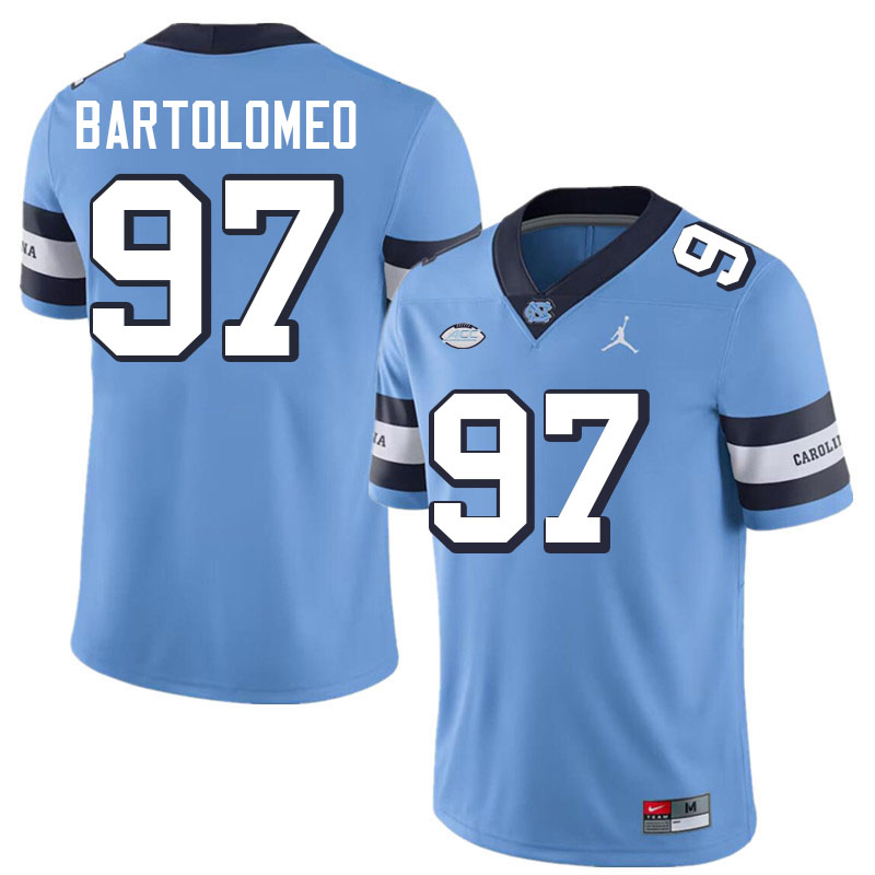 #97 Guytano Bartolomeo North Carolina Tar Heels College Football Jersey Stitched-Retro Blue